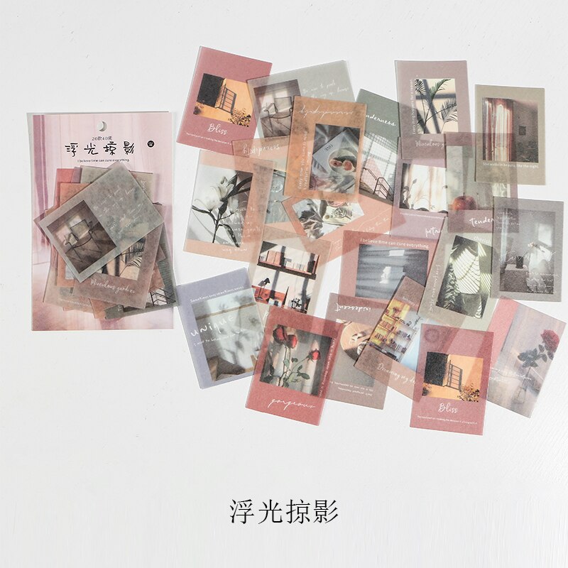 30 pcs/lot INS photo sky Flowers stickers DIY diary Journal decoration label aesthetic sticker album scrapbooking Notebook: F