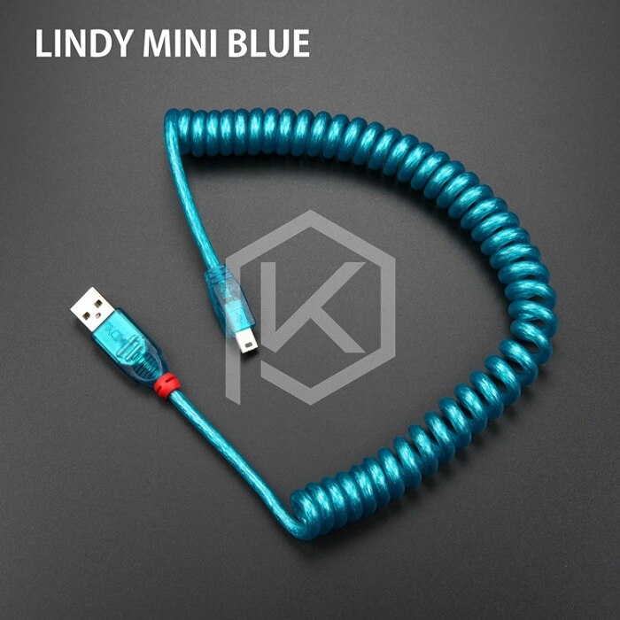 Lindy kabel wire mekanisk tastatur  gh60 usb kabel mini usb port til poker 2 gh60 keyboard kit gør det selv: Lindy mini blå
