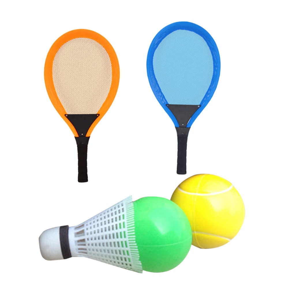 Ensemble de balles de Badminton, raquettes de Tennis, jeu de Sport pour parents et enfants, fournitures de plein air: Default Title