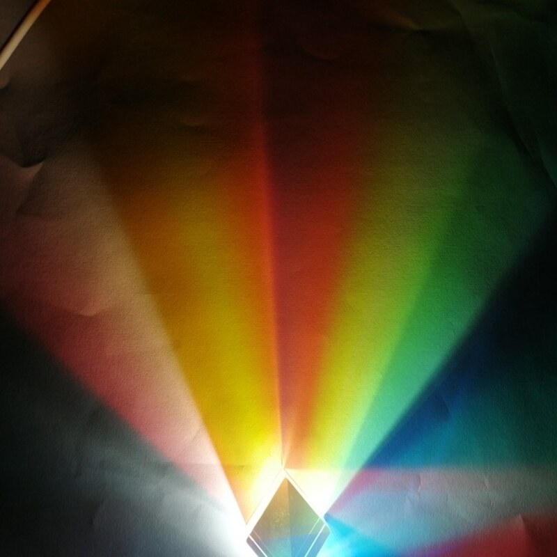 Cube Prism Six-Sided Bright Light Combine Cube Stained Glass Prism Beam Splitting Prism Optical Experiment Instrument Lens