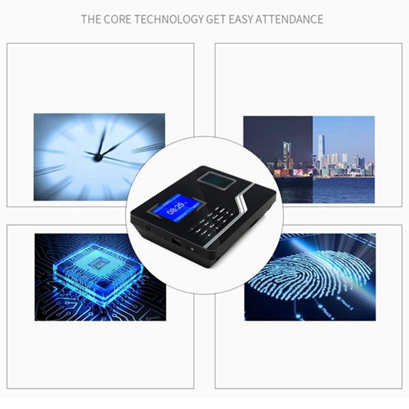 F20 Aanwezigheid Machine Ligent Biologische Vingerafdruk Wachtwoord Aanwezigheid Machine Werknemer Sign-In Recorder (Us Plug)