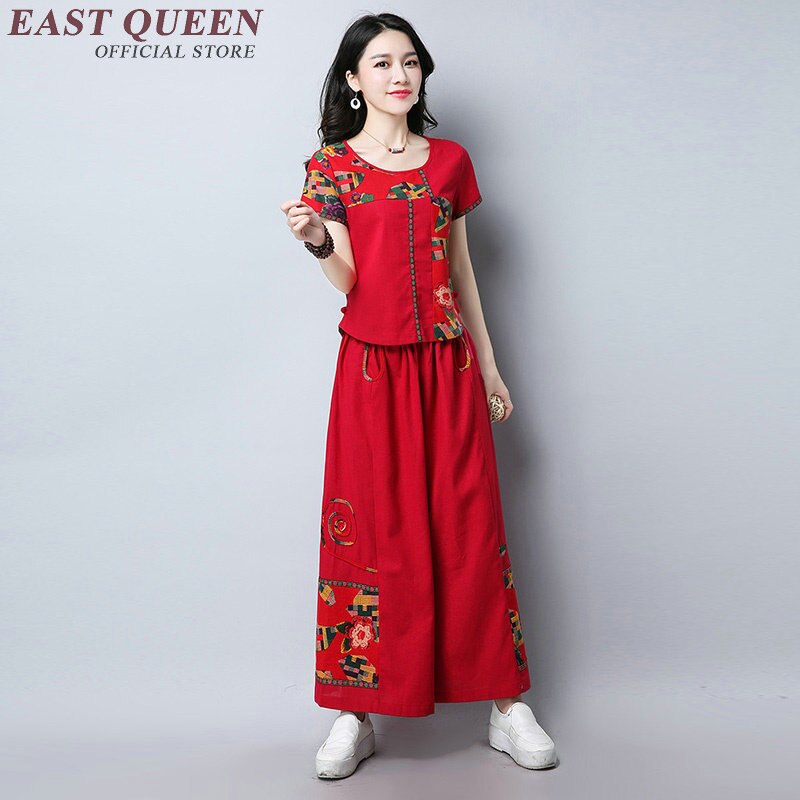 Traditionele chinese kleding oosterse suits dames broek past NN0915 C