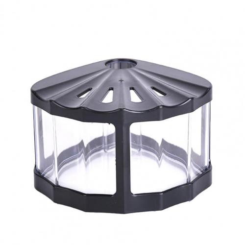 Exquisite Workmanship Small Betta Fish Tank Falling-proof Small Fish Tank Acid Proof Fish Breedi​ng Mini Aquarium Tank: Black