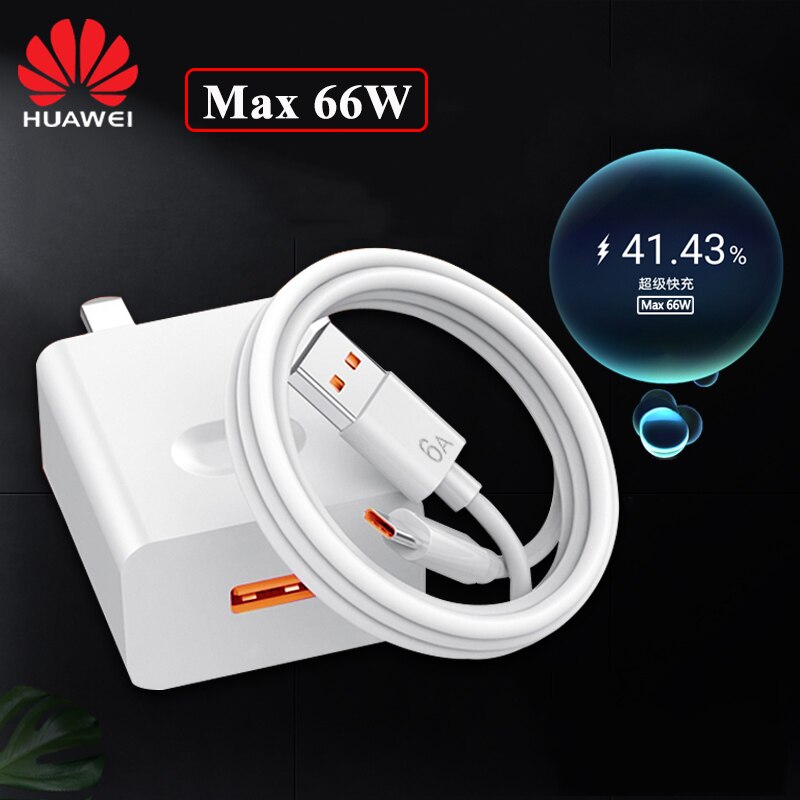 Oryginalny Huawei 66W Super szybkie ładowanie 6A kabel danych nadaje się do Huawei mate 40 30 pro p30 nova 9 pro p40 p50 pro telefon komórkowy