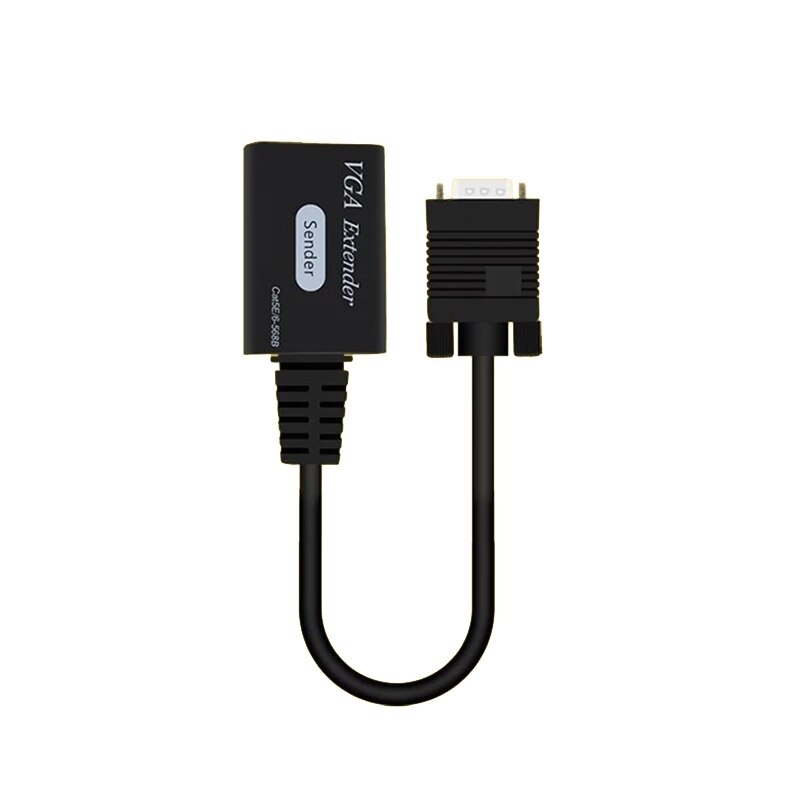 60M Vga Extender Over Ethernet Cat6/5 Kabel 30M Vga Naar RJ45 Extender Ontvanger Sender Adapter 1080P Voor Dvr Monitor Hdtv