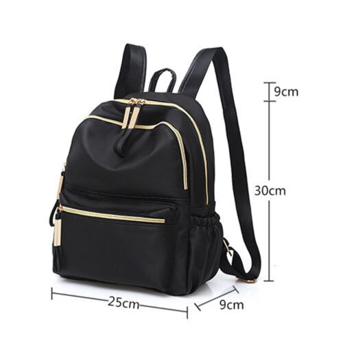 Lokalen lager Frauen Mädchen Anti theft Wasserdichte Mini Oxford Rucksack Rucksack Schule Tasche Reise Bagpack Doppel Schulter Taschen Schwarz