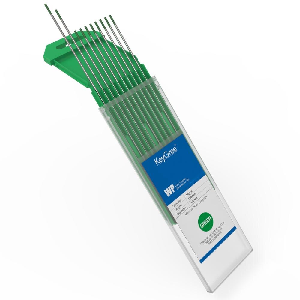 Électrode professionnelle de tungstène de KeyGree 1.6mm * 10 longueur: tige de TIG de 150mm pour la Machine de soudure de TIG/torche de TIG: WP-1.6