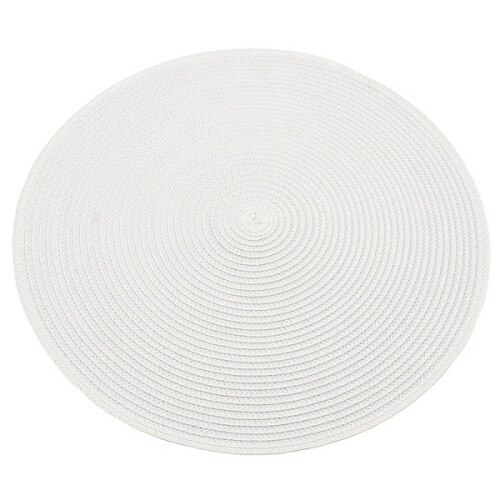 1pc 38 x 38 cm runde coaster isolering bordmåtter puder pvc bord dækkeservietter skridsikre måtter kaffe te dækkeservietter køkken dekoration: Hvid