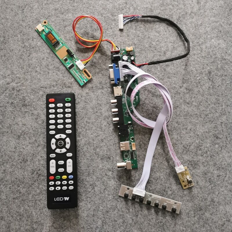 20-Pin Lvds Diy Kit 1-CCFL Vga + Av + Usb Monitor Fit LP133X7/LP133X8/LP133X09 Screen 1024*768 Universele Lcd Controller Board