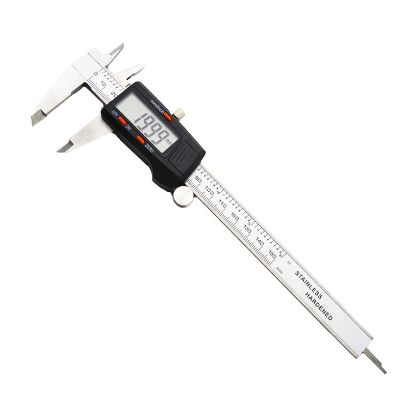 6-Inch digital caliper 150mm Stainless Steel Electronic Digital Vernier Caliper Metal Micrometer Measuring tools: a caliper