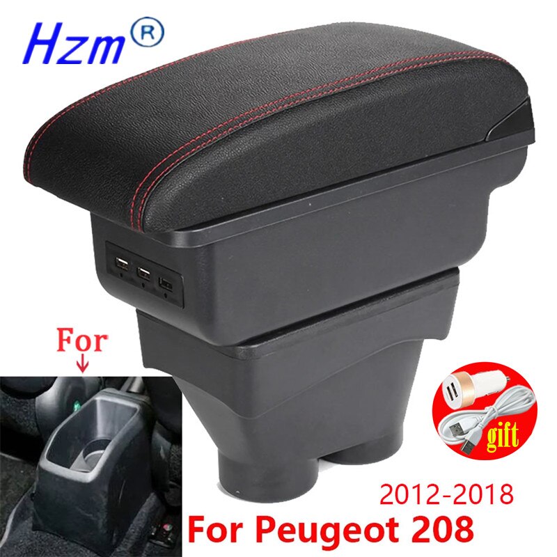 Voor Peugeot 208 Armsteun Doos Peugeot 208 Universele Auto Centrale Armsteun Opbergdoos Modificatie Accessoires