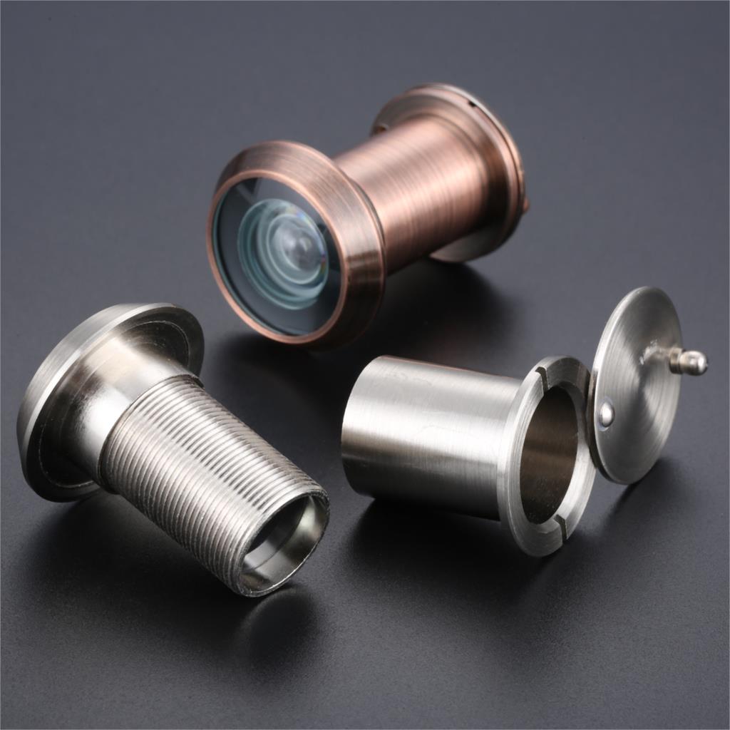 Dörrvisare 220 graders legering manipuleringsjusterbar hemsäkerhetskamera optisk glashus anti stöldöga video 16mm