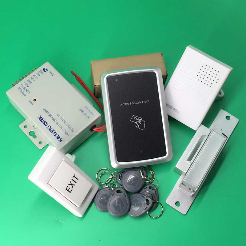 DIY Access Control Kit RFID proximity access control Security System Kit+Fail Safe NO Electric Strike Lock+Power Supply