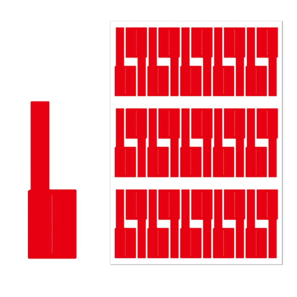 150PCS P-type Cable Label Paper Network Cable Label Three-proof Network Cable Classification Sticker: Red
