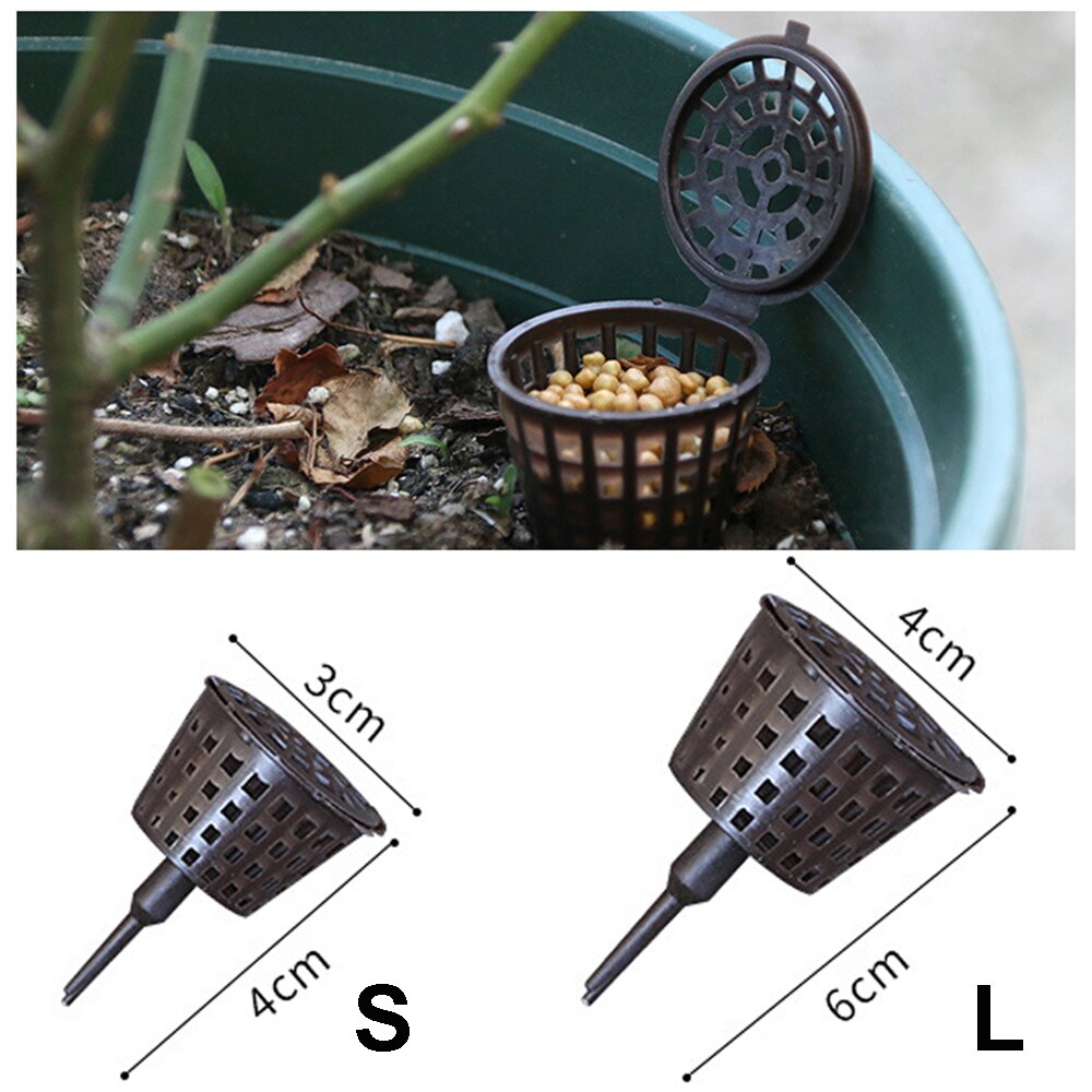 Cesta de tapa de fertilizante, herramienta para plantar bonsái, suministros de jardinería para Osmocote, orquídea, planta de flores, café de plástico, 10 Uds.