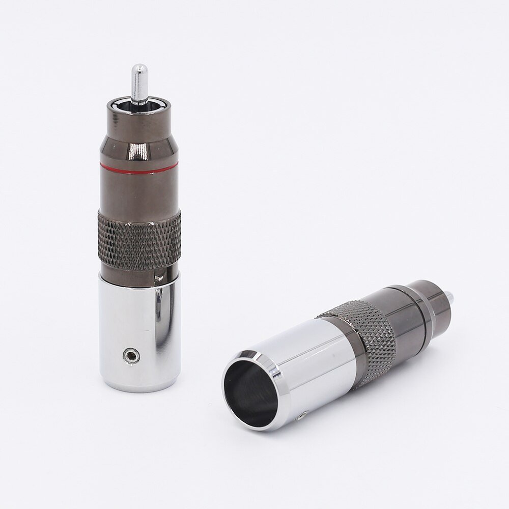 4pcs Hi-End Rhodium plated unsolder RCA terminal HIFI DIY Brass Plating Rhodium Audio Video Connectors