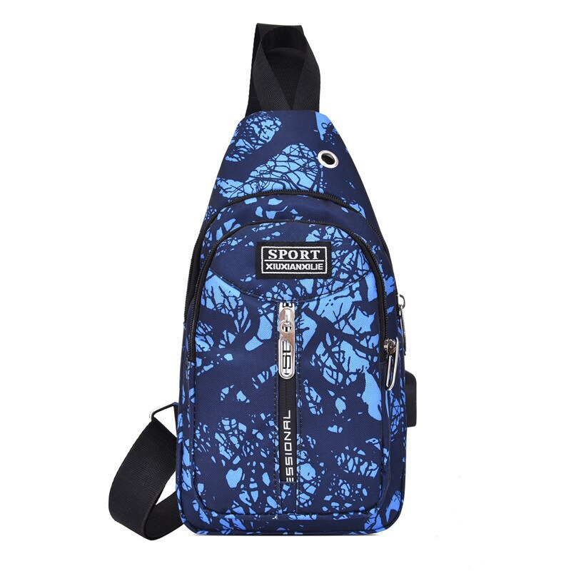 Male Shoulder Bags USB Charging Crossbody Bags Multifunctional Canvas Theft Chest Bags Short Trip Messengers Bag: 6