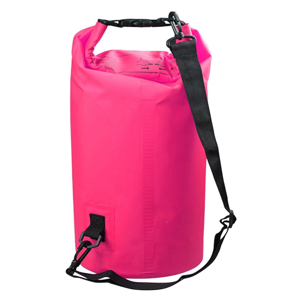 Outdoor Waterproof Dry Sack Folded Storage Bag Travel Swimming Bags Dry For storage bag or auxiliary floating life preserver: Pink