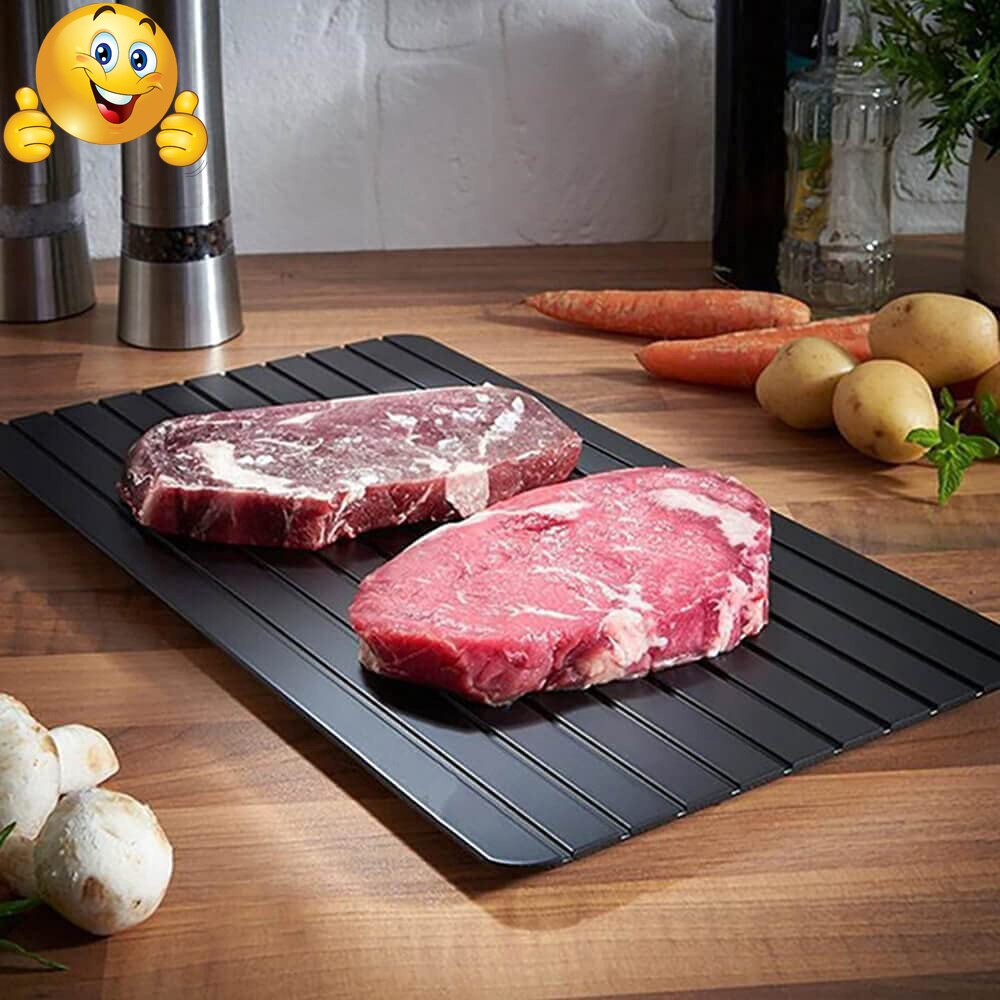 Bandeja mágica de descongelación rápida, tabla para picar, descongelar comida, fruta, carne, mariscos, utensilios de cocina