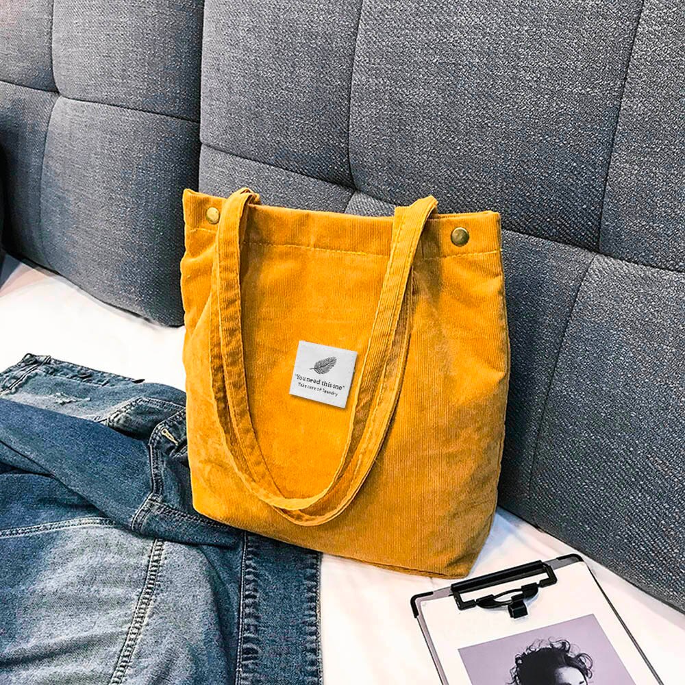 Large Capacity Ladies Corduroy Women Bag Shoulder Bag Casual Canvas Bag Soft Women's Handbag Bags Bolso Mujer #SRN