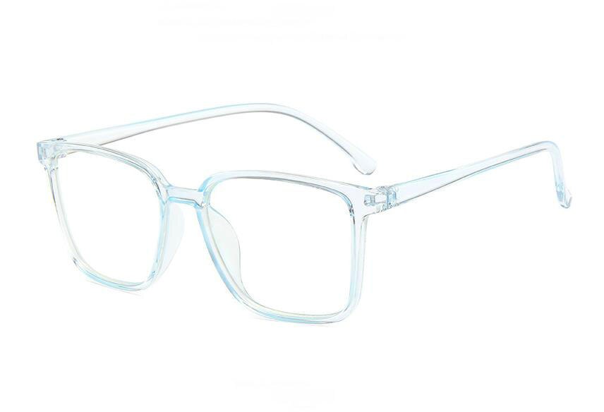 glasses frame Woman/Men Glasses Optical PC Frames Rectangle Glasses Frame Clear lens Eyeware Black Blue Eye Glass: 4