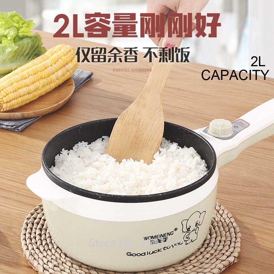 220v Multifunctional Electric Cooker Non-stick Heating Pan Cooking Pot Machine Hotpot Noodles Rice Eggs Soup Steamer Cooking Pot