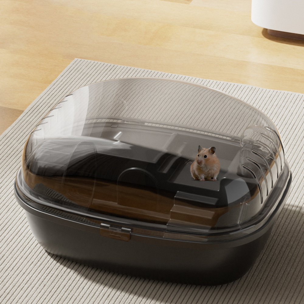 Jaula grande para hámster con ventilación, casa de hábitat transparente superior que se puede abrir para conejitos, gerbos, erizo, ratones, animales pequeños