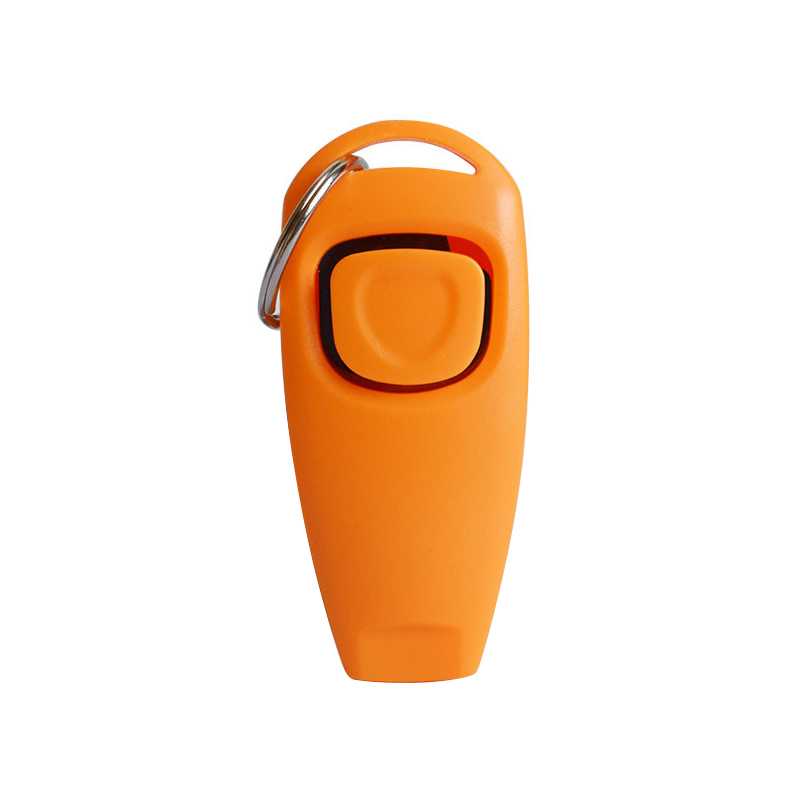 Dog Training Whistle Clicker Pet Dog Trainer Aid Guide Dog Supplies Portable Dog Clicker Whistle Trainer: Orange