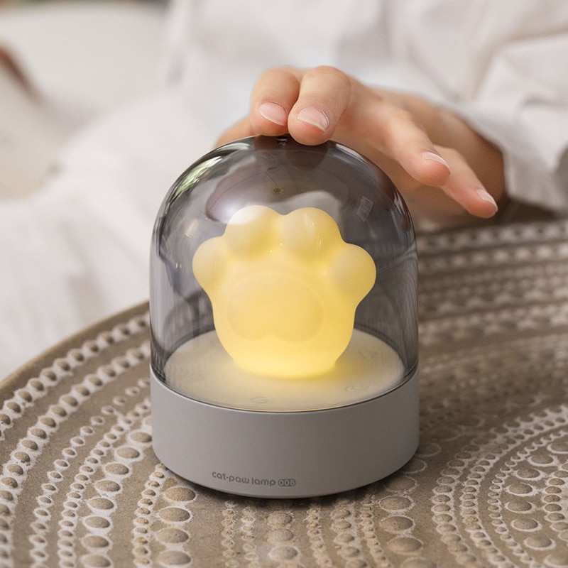 Cat Claw Music Night Light Toys For Children Home Decoration USB Charging Bedroom Cartoon Led Baby Sleeping Night Light Toy