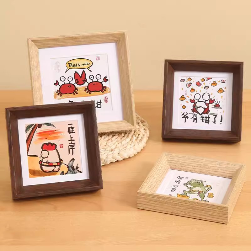 Marco de fotos de madera de 4/5/6 pulgadas para exhibición de mesa, marcos de fotos para retratos familiares de bebés y bodas, decoración de escritorio para fotos de pared
