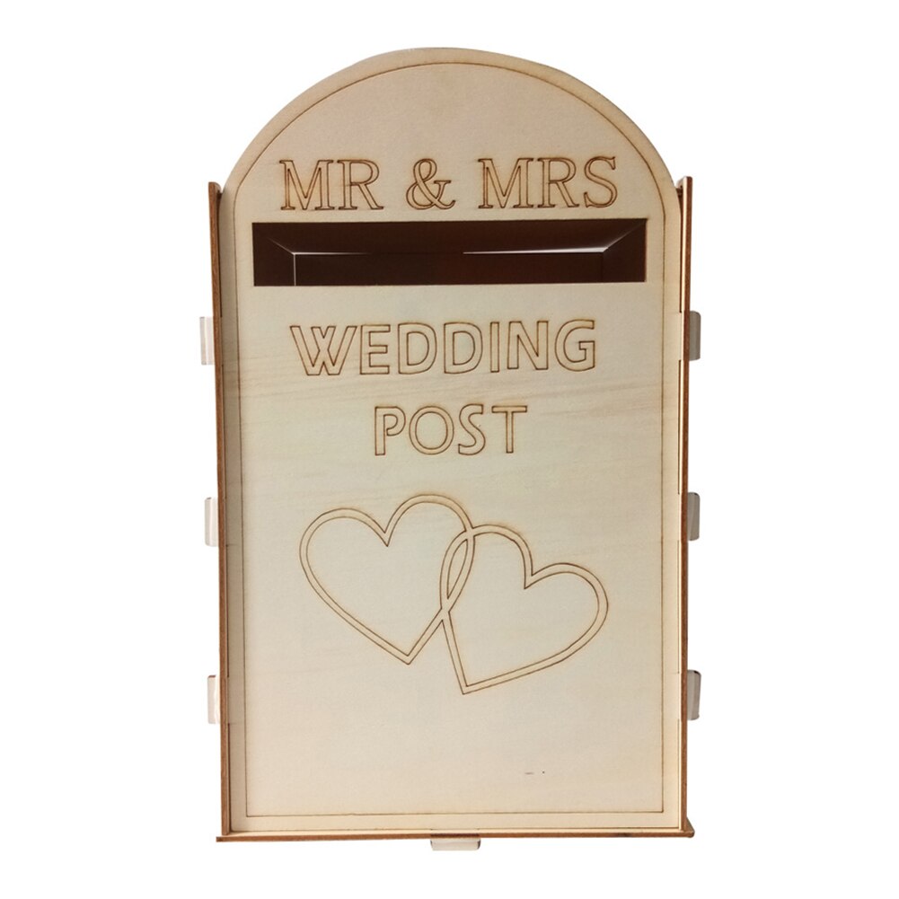 DIY Wall Wedding Post Box Favor Guest Retro Party Supplies Craft Wooden Mailbox Rustic Card Holder Decoration