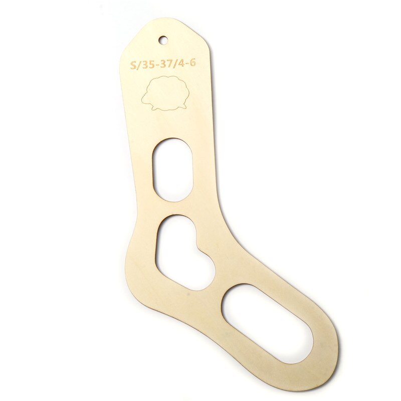 2Pcs Natuurlijke Hout Sok Blocker Voor Diy Sok XS-L Breien Sok Vormen Vormen Breien Boord Gereedschappen Voor Beginners ambachten: S  Size 35-37