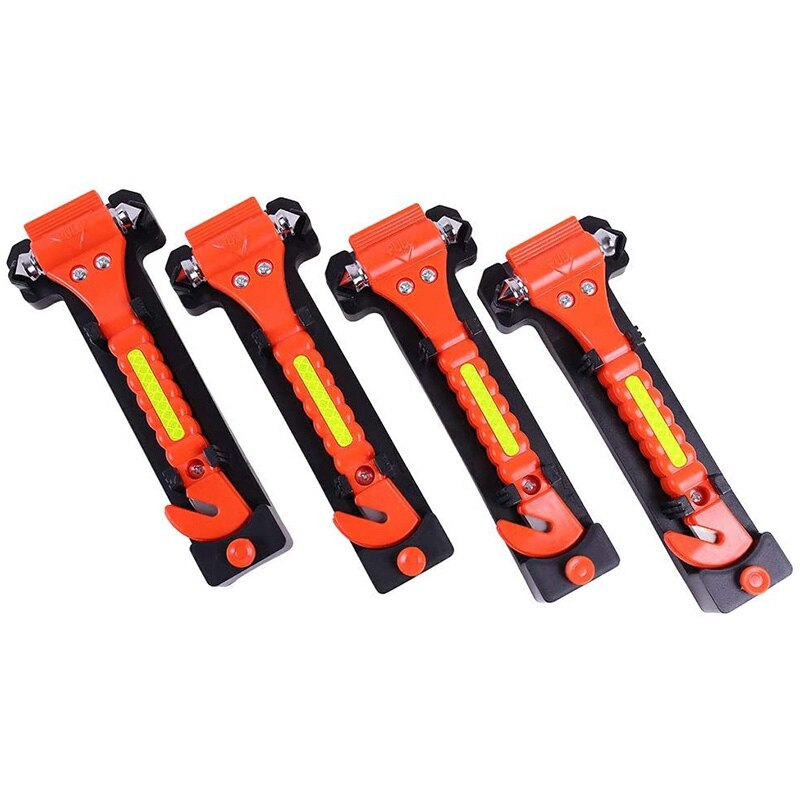 Lot De 2 Marteaux De Sécurité Voiture Safe Pro X – Brise-Vitre + Coupe-Ceinture 2 En 1, Marteau D’Urgence Avec Pointe Verre Trempé