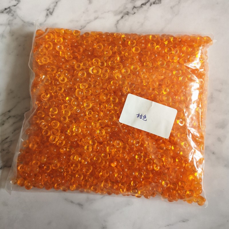 500 g 21 Farben Kristall flache Fischglasperlen Schleimzubehör Bunte Gummibälle für Schleimfüller DIY Zubehör Dekoration: Gelb