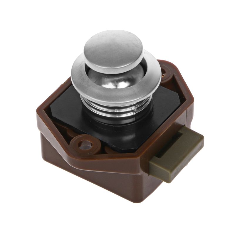 Mini Push Button Boat Mortorhome Showcase Door Catch Lock RV Caravans Yacht Furniture Drawer Cabinet