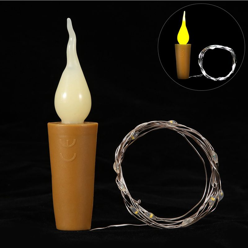 Kaars Kurk Licht 20 Led Fles Licht Batterij Kurk Party Bruiloft Kerstmis Halloween Bar Decoratie Warm Wit