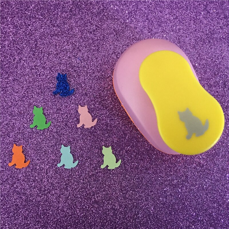 Cat shaped 5/8&quot; EVA hole punch greeting card handmade kitty animal craft punch cortador de papel de scrapbook cats puncher