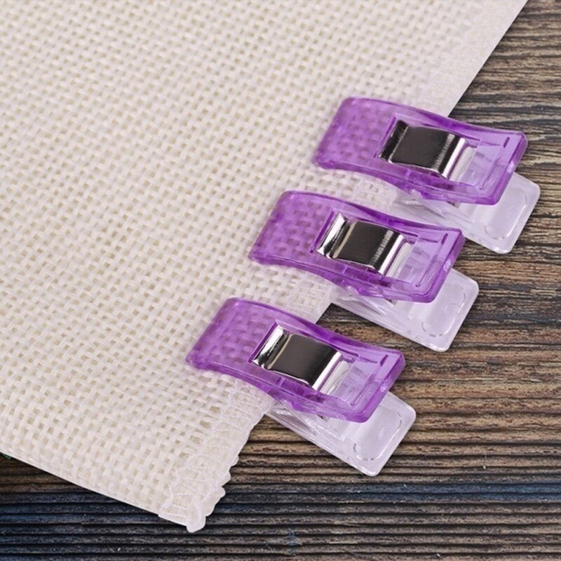 50pc miniklämmor plasttyg sömnadsknapp lapptäcksklämmor för att tillverka quiltklämmor bindningsklämmor papperssömnadsverktyg