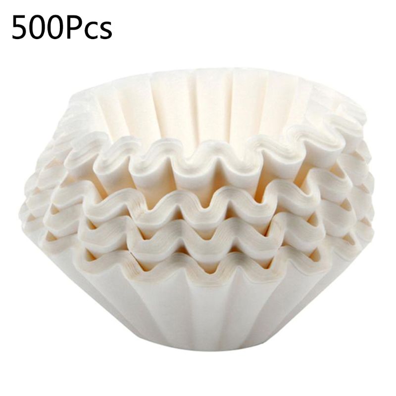 500Pcs 25cm Sheets Commercial Coffee Filter Paper Basket Coffee Filters Paper 72XF: Default Title