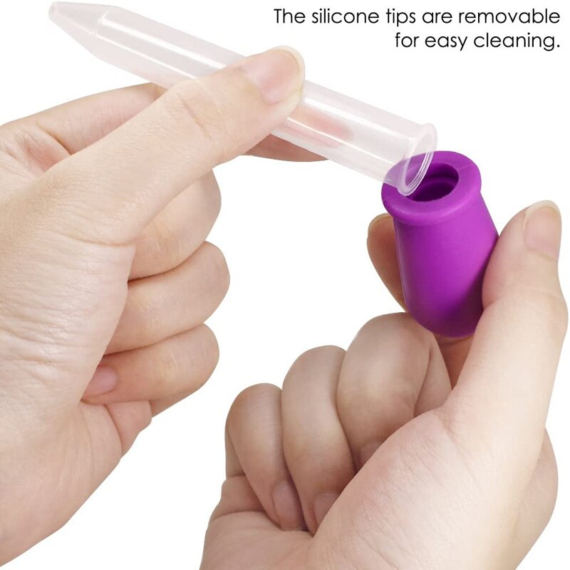 Goteros líquidos de silicona y plástico, gotero de transferencia con punta de bombilla para aceite de caramelo, cocina, fabricación de gomas para niños, 5ml