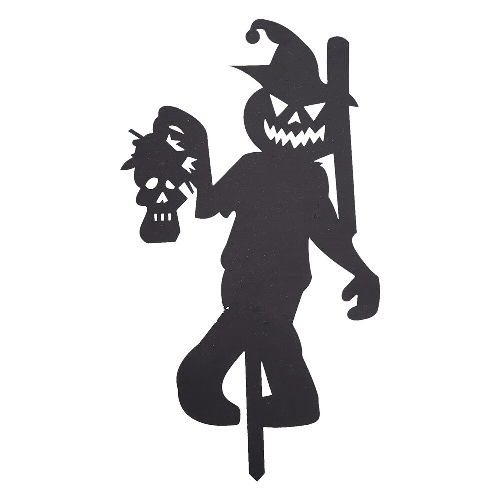 Silhouette Skull Saw Doll Shadow Yard Sign Lawn Terror Halloween Party Prop: 6