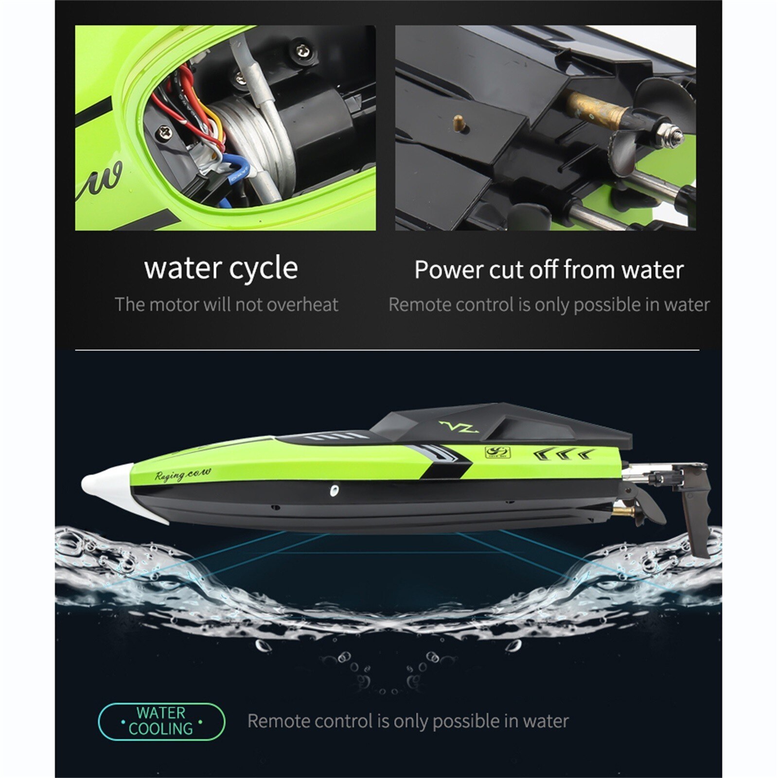 Rc Boats 180 Degree Roll Speedboat C168 Rc Boats High Speed Remote Control 2.4ghz Waterproof Toy For Pools Lakes
