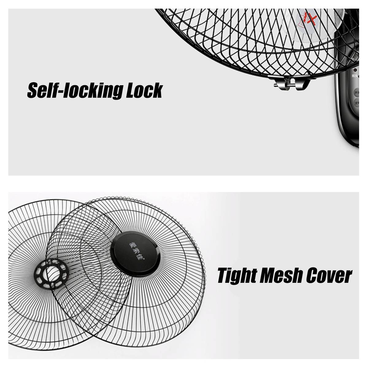 16 Inch Remote Wall Mounted Fan Oscillating Home Air Cooling Fan Timer 3 Gears Adjustable Living Room Electric Cooler Fan