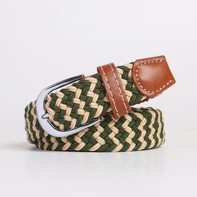 2.5 cm x 100cm universal nålespænde bælte til mænd og kvinder elastiske jeansbælter til unge studerende vævet kanvas tynd linning