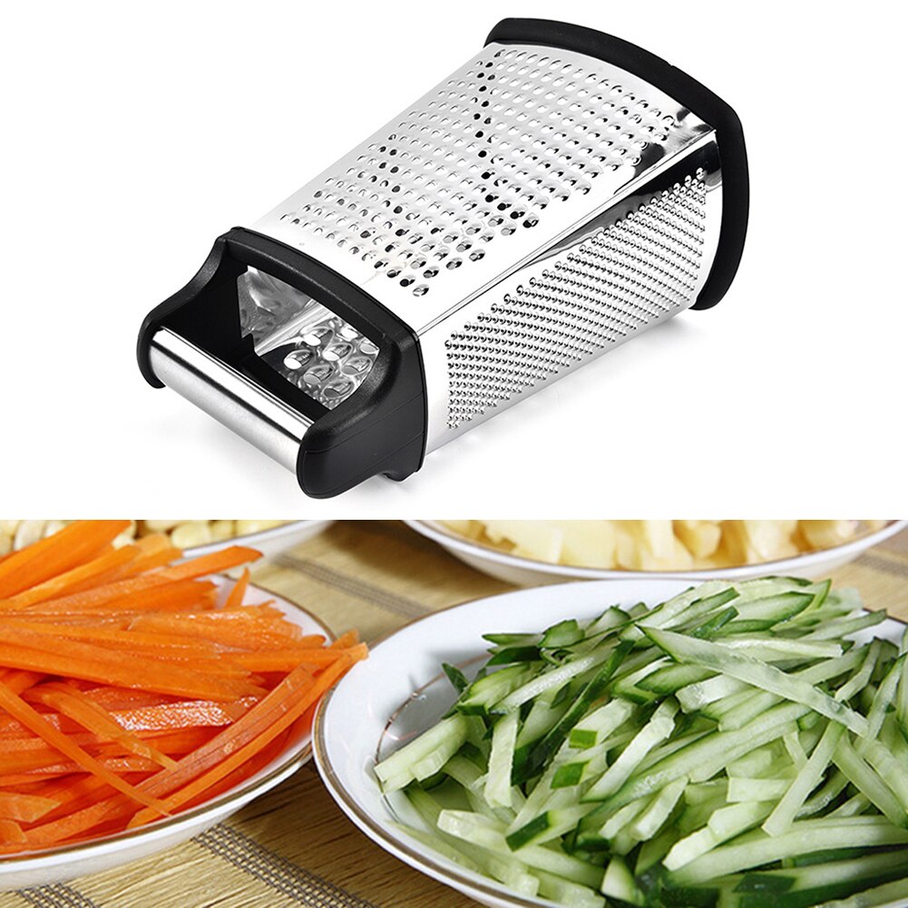 Stainless Steel Grater Fruit Vegetable Tools 4-Sided Boxed Grater Handheld Grater Slicer Kitchen Tools Fruit Salad Cheese Cutter