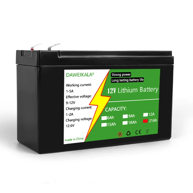 Batería de litio de 12V, 21Ah, 18650, batería recargable 3S7P para energía Solar, batería de vehículo eléctrico, cargador de 12,6 v y 3A