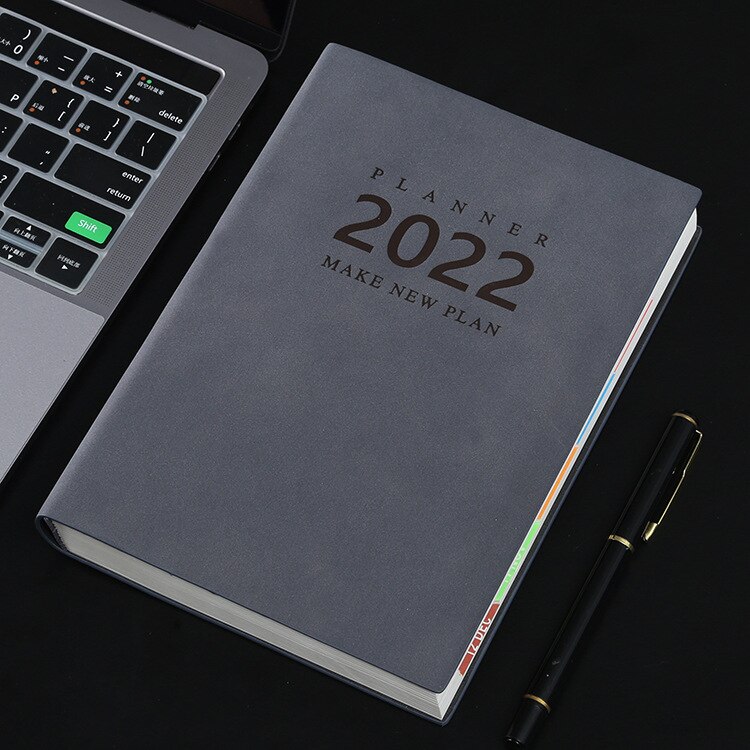 A5 2022 Diary Weekly Notebook Planner English Version Agenda Bullet Notebook Goals Habit Schedules Stationery School Supplies: 7
