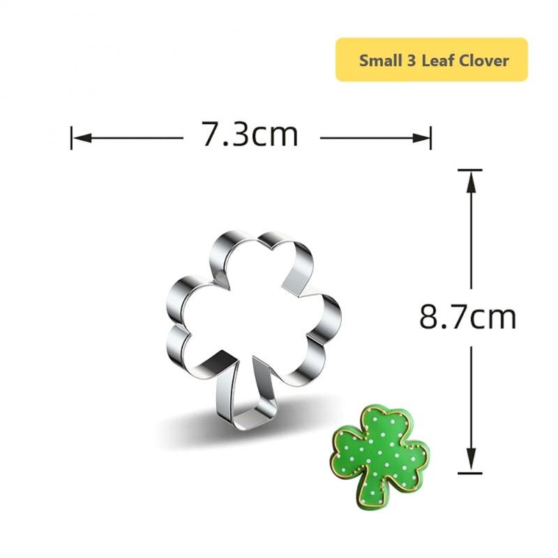 Stainless Steel Four Leaf Clover Shamrock Cookie Cutter St. Patrick&#39;s Day Biscuit Bread Molds Cookie Tools Bakeware Kitchen: 01