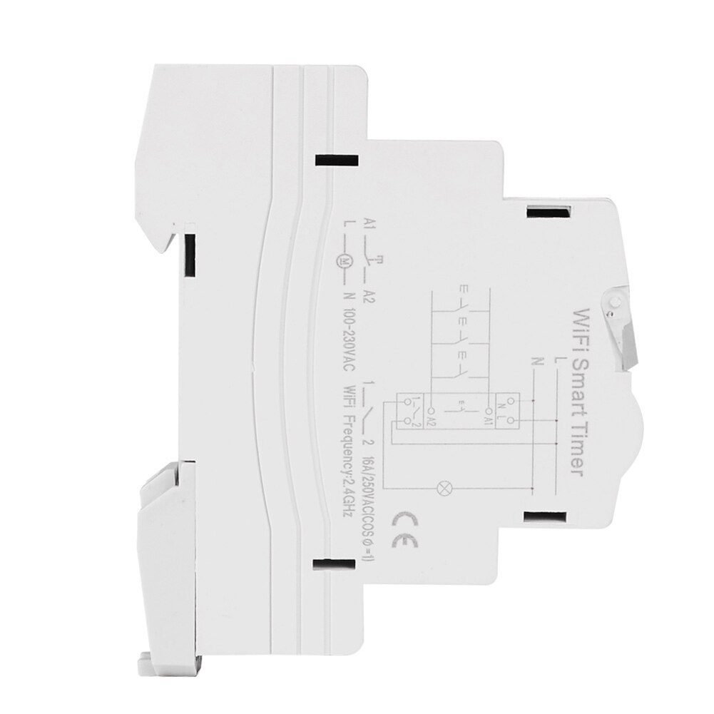 TM609 Smart Wireless Remote Control WiFi Timer 100-240V 16A Rail Timer Switch Household WiFi Timer Works with Tuya APP