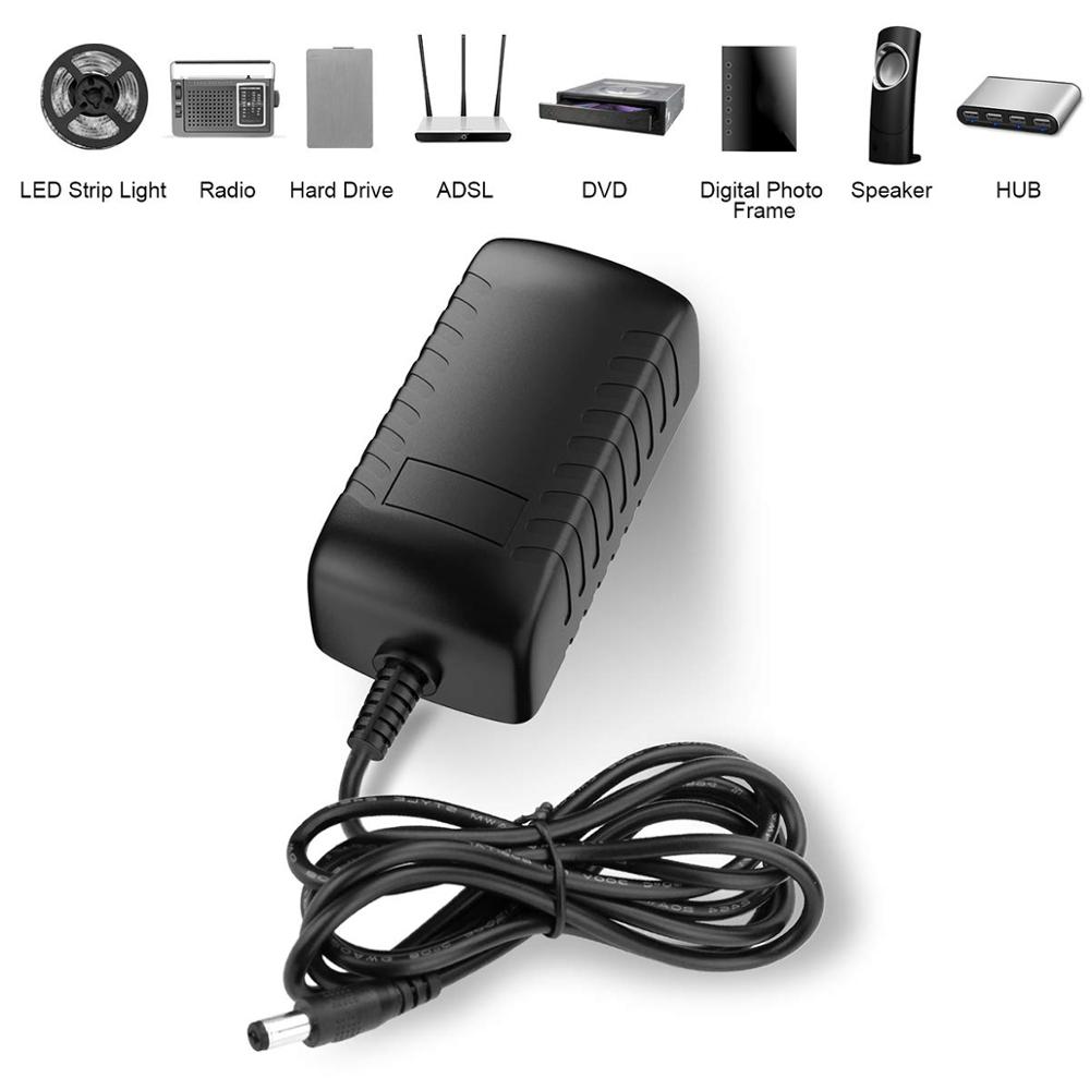 12V 2A LED Strip Power Supply 24W - iCreating DC 12 Volt Universal Portable Power Supply Adapter for LED Strip jk1061